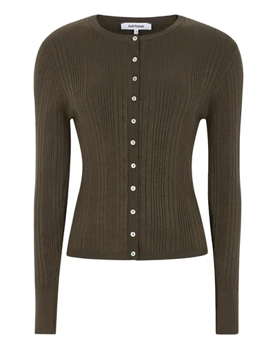 Soft Rebels - SRAitla Strik Cardigan - Slate